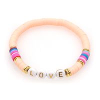 Bohemian Love Letter Color Soft Ceramic Bead Bracelet Men And Women Jewelry sku image 2
