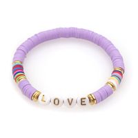 Bohemian Love Letter Color Soft Ceramic Bead Bracelet Men And Women Jewelry sku image 4