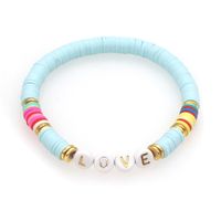 Bohemian Love Letter Color Soft Ceramic Bead Bracelet Men And Women Jewelry sku image 5