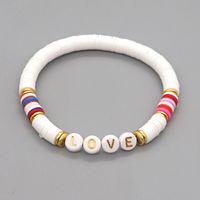 Bohemian Love Letter Color Soft Ceramic Bead Bracelet Men And Women Jewelry sku image 6
