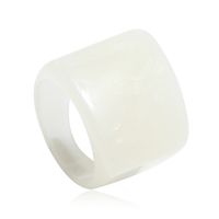 Korean Retro Resin Niche Design Index Finger Ring Fashion Temperament Simple Trend Acrylic Ring sku image 1