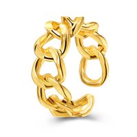 Fashion Chain Ring Hollow Retro Male And Female Couple Index Finger Ring Retro Fashion Punk Style Ring sku image 2