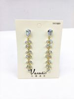 21101534 Feuille De Diamant Gland Boucles D'oreilles Coréenne Gracieuse En Ligne Influenceur Nouvelles Boucles D'oreille De Mode De Femmes De Haute Qualité Boucles D'oreilles sku image 1