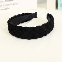 European And American New Style Solid Color Braided Wide Brim Press Hair Wash Headband Wholesale sku image 6