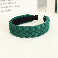 European And American New Style Solid Color Braided Wide Brim Press Hair Wash Headband Wholesale sku image 8