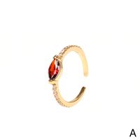 Micro Inlaid Zircon Love Horse Eye Ring Female Ins Fresh Water Drop Open Ring Personality Twin Ring In Stock Wholesale sku image 21