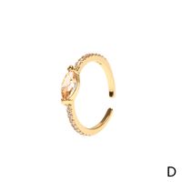Micro Inlaid Zircon Love Horse Eye Ring Female Ins Fresh Water Drop Open Ring Personality Twin Ring In Stock Wholesale sku image 24