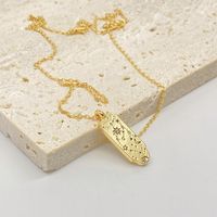 Retro 12 Constellation Pendant Tag Necklace Star Pattern Diamond Clavicle Chain Sweater Chain sku image 6