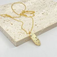 Retro 12 Constellation Pendant Tag Necklace Star Pattern Diamond Clavicle Chain Sweater Chain sku image 7