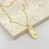 Retro 12 Constellation Pendant Tag Necklace Star Pattern Diamond Clavicle Chain Sweater Chain sku image 8