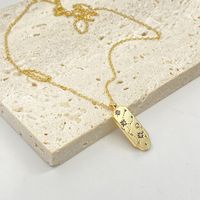 Retro 12 Constellation Pendant Tag Necklace Star Pattern Diamond Clavicle Chain Sweater Chain sku image 10