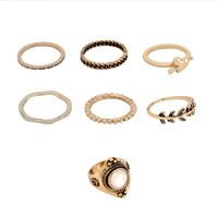 Fashion Personality Niche Design Sense Index Finger Joint Ring Retro Ring Combination Set Wholesale sku image 1