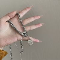Korea Pendant Tag Necklace Clavicle Chain Heart Clavicle Chain Sweater Chain Earrings sku image 4