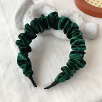 Autumn And Winter Velvet Korean Version Of The New Fold Simple Pure Color Headband sku image 9