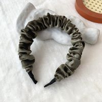 Autumn And Winter Velvet Korean Version Of The New Fold Simple Pure Color Headband sku image 10