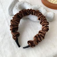 Autumn And Winter Velvet Korean Version Of The New Fold Simple Pure Color Headband sku image 12