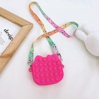 Children's Silicone Bag 2021 New Creative Decompression Small Bag Coin Purse Candy Color Messenger Bag sku image 2