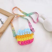 Children's Silicone Bag 2021 New Creative Decompression Small Bag Coin Purse Candy Color Messenger Bag sku image 5