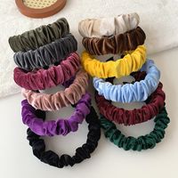 Autumn And Winter Velvet Korean Version Of The New Fold Simple Pure Color Headband main image 1