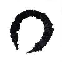 Autumn And Winter Velvet Korean Version Of The New Fold Simple Pure Color Headband main image 6