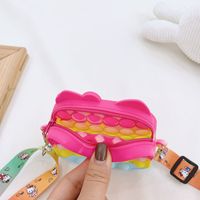 Children's Silicone Bag 2021 New Creative Decompression Small Bag Coin Purse Candy Color Messenger Bag main image 5