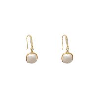 Fashion Pearl Earrings 2021 New Trendy Ear Hooks Korean Retro Copper Earrings Women Wholesale main image 6