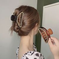 Hai-clip-haarnadel Koreanisches Mädchen Metallfang-clip-rückenkopf-clip Retro-einfache Platte Haarfang main image 1