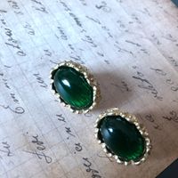 Wholesale Jewelry Retro Green Blue Gemstone Earrings Nihaojewelry sku image 3