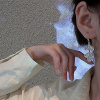 Korean Opal Earrings Female Geometric Tassel Long Earrings Personality Ear Hooks Wholesale main image 3