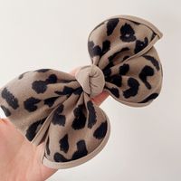 Chic Style Simple Retro Leopard Bow Steel Clip Spring Clip Top Clip Hair Accessory main image 4