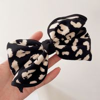 Chic Style Simple Retro Leopard Bow Steel Clip Spring Clip Top Clip Hair Accessory main image 6