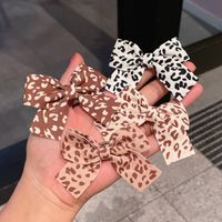 Leopard Print Bow Hairpin Cute Side Hairpin Duckbill Clip Korean Bangs Clip Headdress main image 3