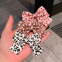 Leopard Print Bow Hairpin Cute Side Hairpin Duckbill Clip Korean Bangs Clip Headdress main image 5