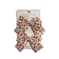 Juego De 2 Tarjetas Pequeño Arco Horquilla Leopardo Horquilla Flequillo Lateral Clip Temperamento Accesorios Para El Cabello Cabeza Flor main image 6