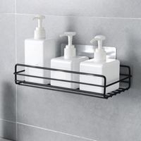 Toilet Punch-free Iron Bathroom Shelf Toilet Rack Wall-mounted Shower Gel Storage Rack main image 4