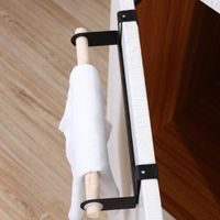 Nail-free Seamless Towel Rack Kitchen Door Back Towel Rack Rag Towel Storage Rack Wholesale main image 4