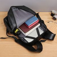 Fashion Simple Pu Backpack Casual Men's Rechargeable Shoulder Computer Bag Wholesale main image 4