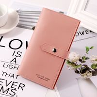 Wallet Korean Style Multi-card Wallet Zipper Trendy Long Wallet With Metal Buckle main image 1