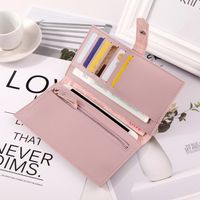 Wallet Korean Style Multi-card Wallet Zipper Trendy Long Wallet With Metal Buckle main image 5