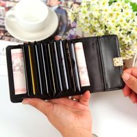 New Ladies Wallet Short Organ Bag Fashion Multi-card Buckle Coin Purse Small Card Bag Wholesale main image 5