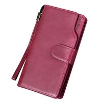 New Men's Wallet Long Oil Wax Leather Clutch Classic Crazy Horse Leather Retro European And American Wallet main image 6