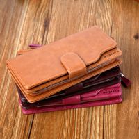 New Men's Wallet Long Oil Wax Leather Clutch Classic Crazy Horse Leather Retro European And American Wallet main image 1