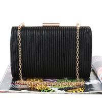 New Fold Dinner Bag Square Handmade Pu Evening Bag Banquet Clutch Bag main image 2