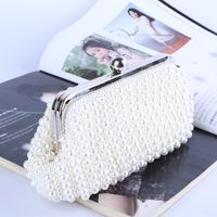 Pearl Evening Bag Clutch Dress Evening Bag Handmade Bead Embroidered Bag main image 3