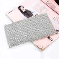 New Dinner Bag Handmade Diamond Rhinestone Evening Bag With Zipper Clutch Bag main image 3