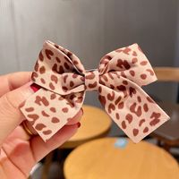 Leopard Print Bow Hairpin Cute Side Hairpin Duckbill Clip Korean Bangs Clip Headdress sku image 4