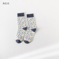 2021 Autumn And Winter Socks Female Cartoon Crocodile Middle Tube Korean Geometric Pile Socks sku image 4