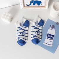 Blaue Bären Socken Damen Socken Mit Flachem Mund Socken Im Frühling Und Sommer College-stil Kurze Socken sku image 4