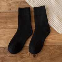 Men's Winter Plus Velvet Thickening In The Tube To Keep Warm Men's Socks Solid Color Long Tube Socks sku image 1