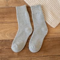 Men's Winter Plus Velvet Thickening In The Tube To Keep Warm Men's Socks Solid Color Long Tube Socks sku image 2